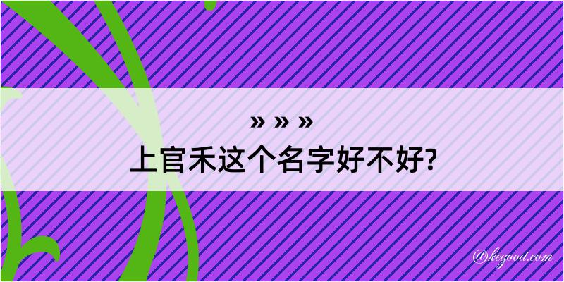 上官禾这个名字好不好?