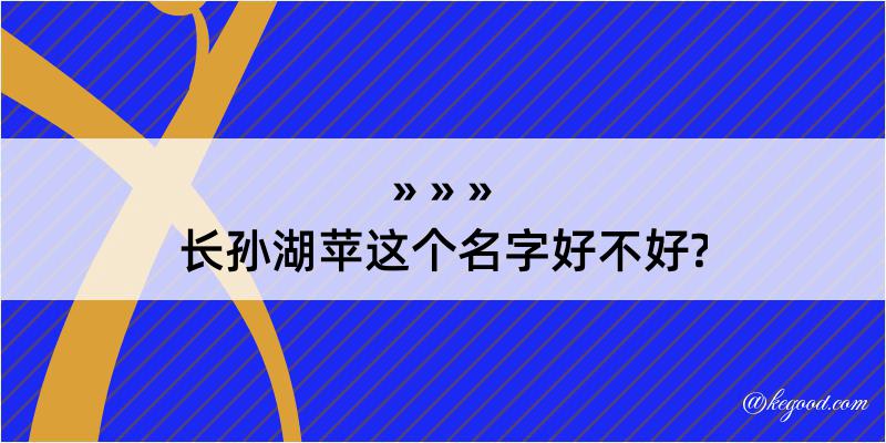 长孙湖苹这个名字好不好?