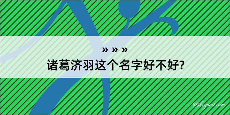 诸葛济羽这个名字好不好?