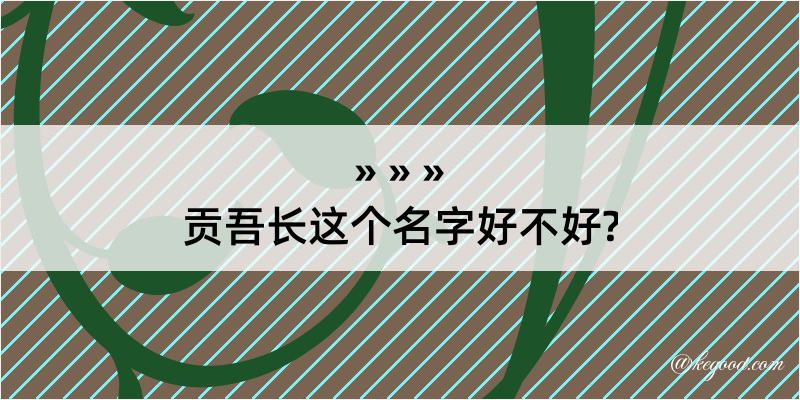 贡吾长这个名字好不好?