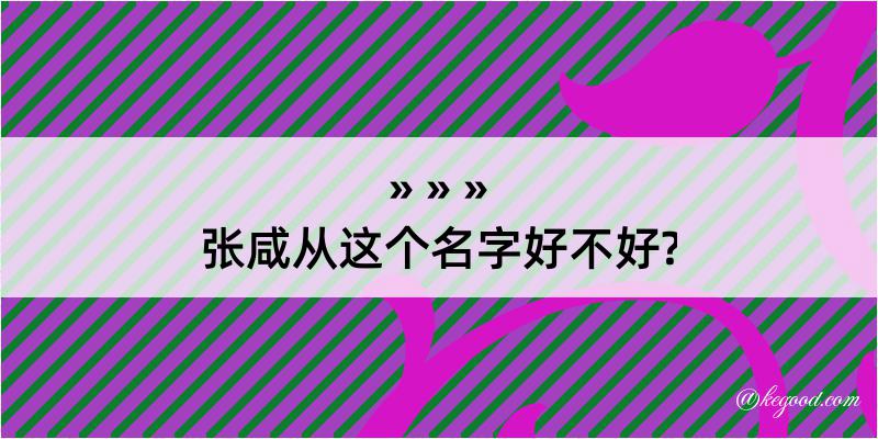 张咸从这个名字好不好?