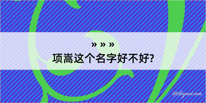 项嵩这个名字好不好?