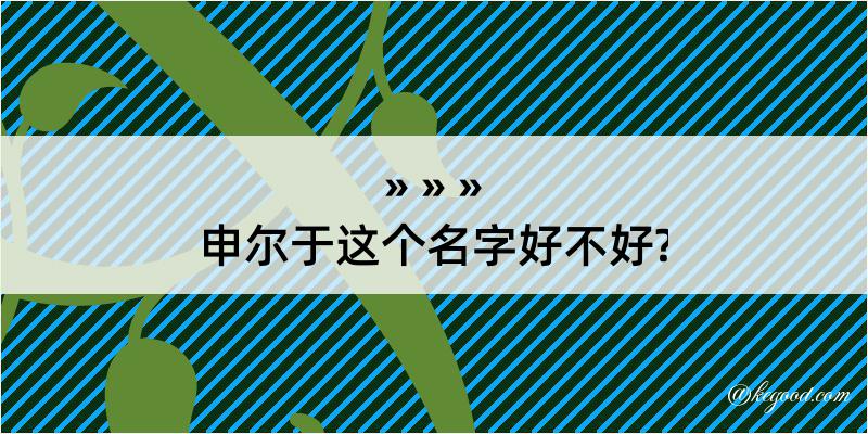 申尔于这个名字好不好?