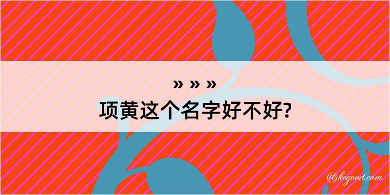 项黄这个名字好不好?