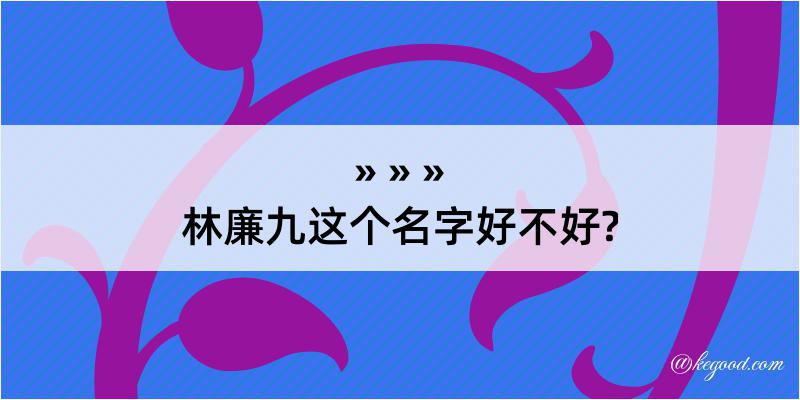 林廉九这个名字好不好?