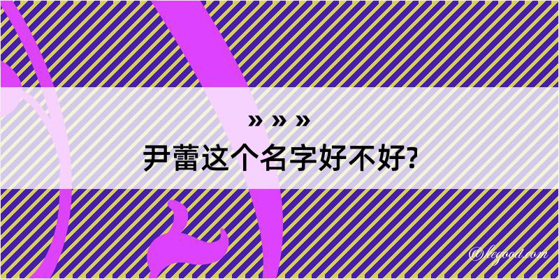 尹蕾这个名字好不好?