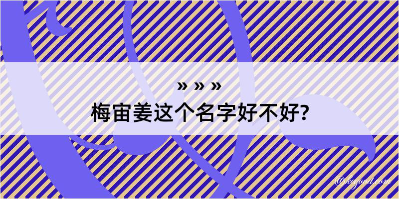 梅宙姜这个名字好不好?