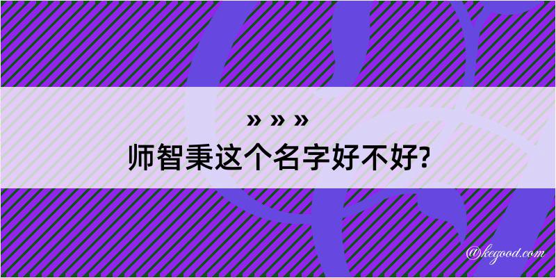 师智秉这个名字好不好?