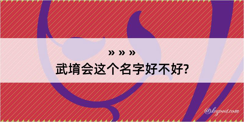 武堉会这个名字好不好?