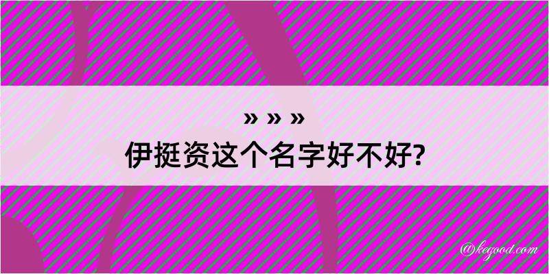 伊挺资这个名字好不好?