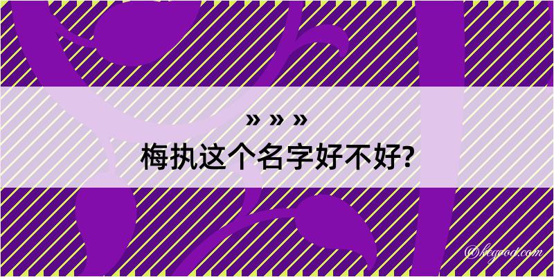 梅执这个名字好不好?