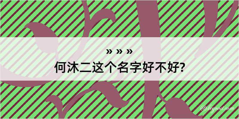 何沐二这个名字好不好?