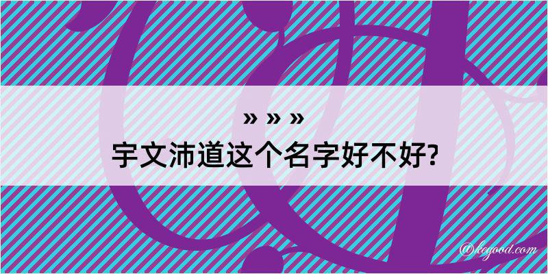 宇文沛道这个名字好不好?