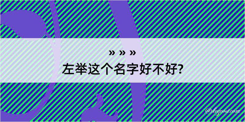 左举这个名字好不好?