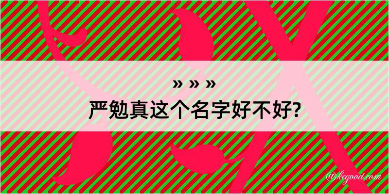 严勉真这个名字好不好?