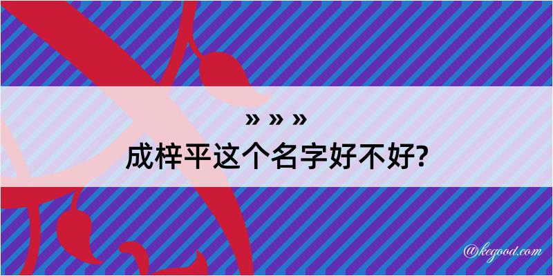 成梓平这个名字好不好?