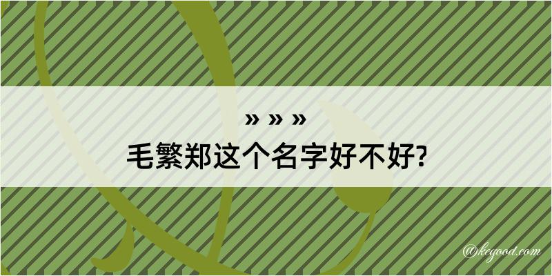 毛繁郑这个名字好不好?