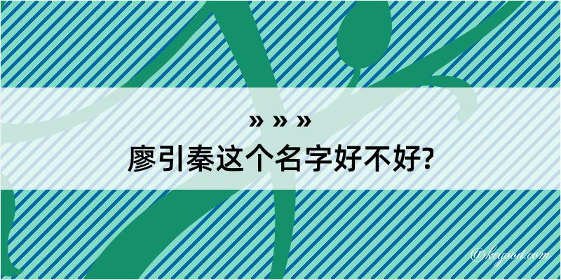 廖引秦这个名字好不好?