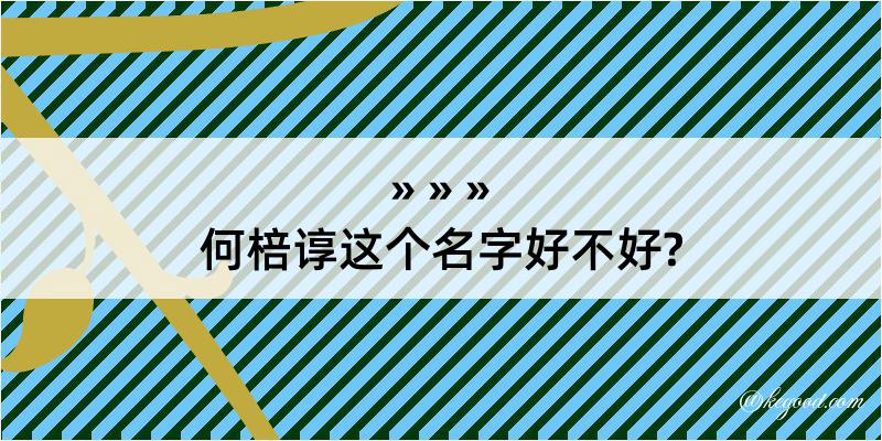 何棓谆这个名字好不好?