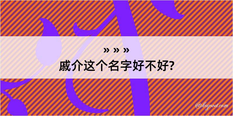 戚介这个名字好不好?