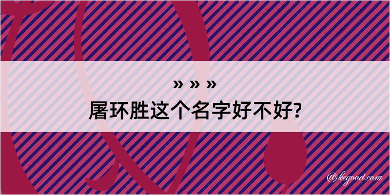 屠环胜这个名字好不好?