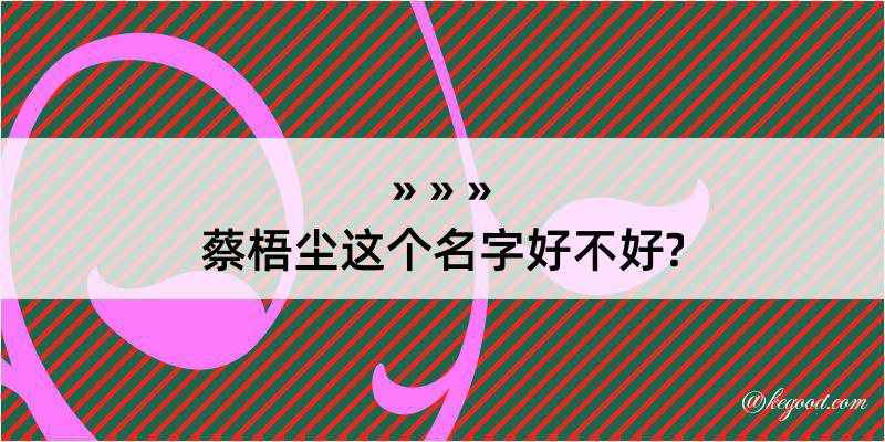 蔡梧尘这个名字好不好?