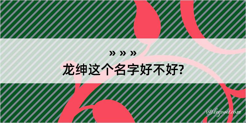 龙绅这个名字好不好?