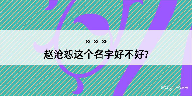 赵沧恕这个名字好不好?