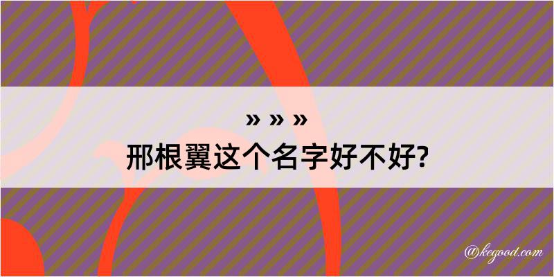 邢根翼这个名字好不好?