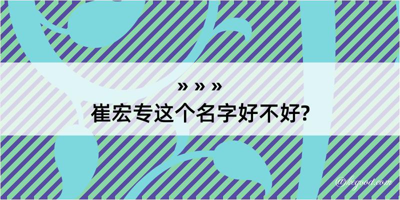 崔宏专这个名字好不好?