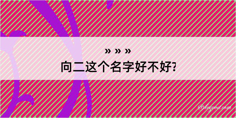 向二这个名字好不好?