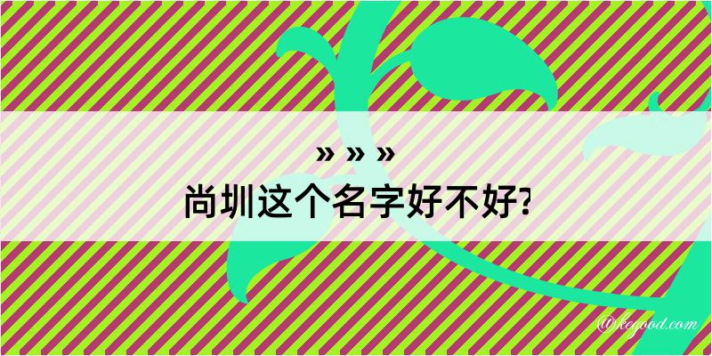 尚圳这个名字好不好?