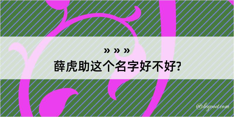 薛虎助这个名字好不好?