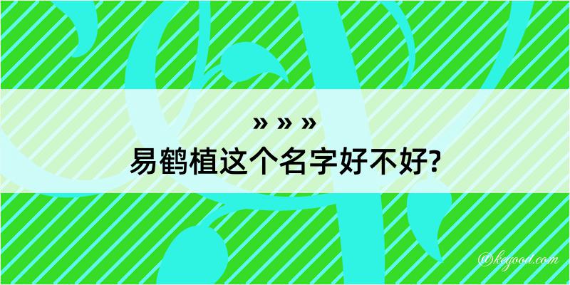 易鹤植这个名字好不好?