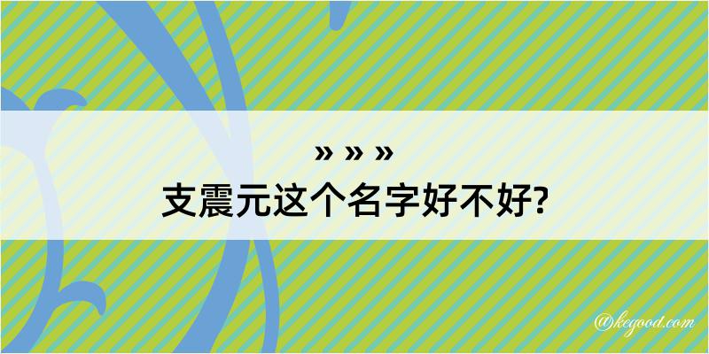 支震元这个名字好不好?