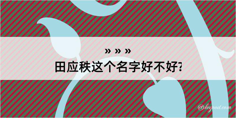 田应秩这个名字好不好?