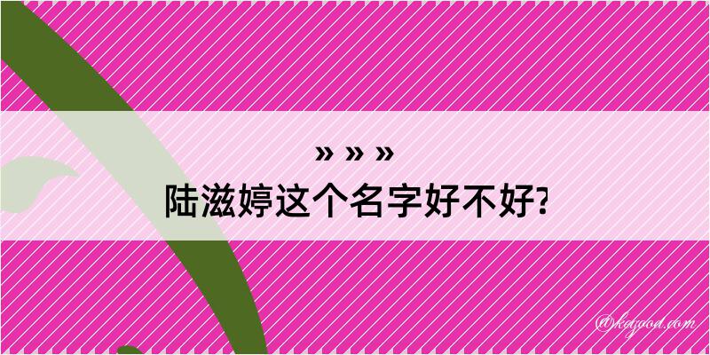 陆滋婷这个名字好不好?