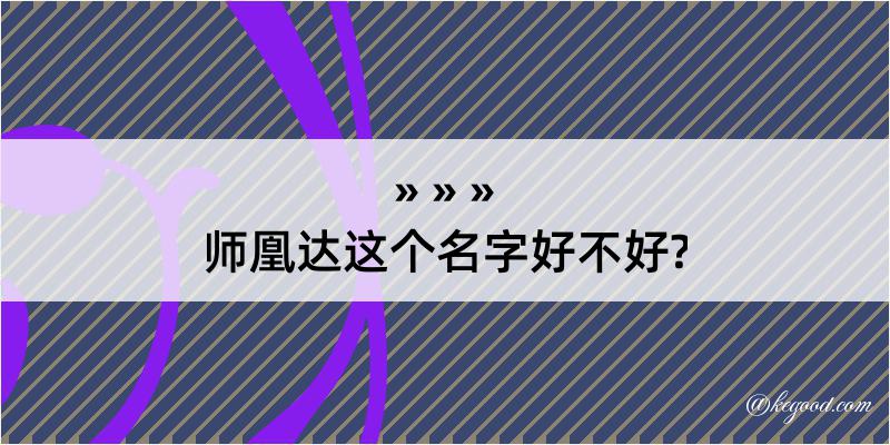 师凰达这个名字好不好?