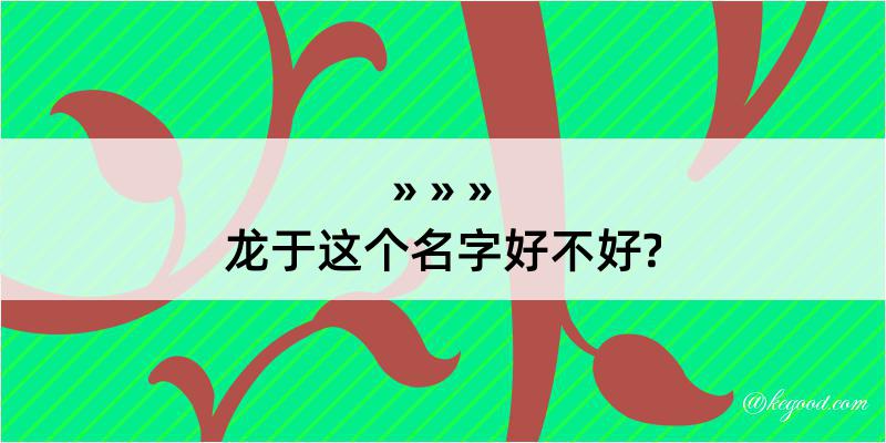 龙于这个名字好不好?