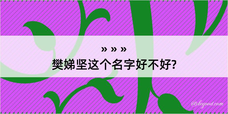 樊娣坚这个名字好不好?