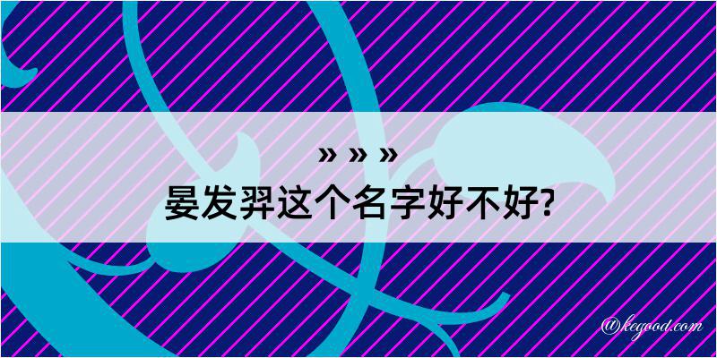 晏发羿这个名字好不好?