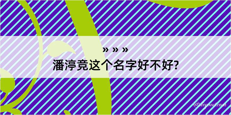 潘渟竞这个名字好不好?