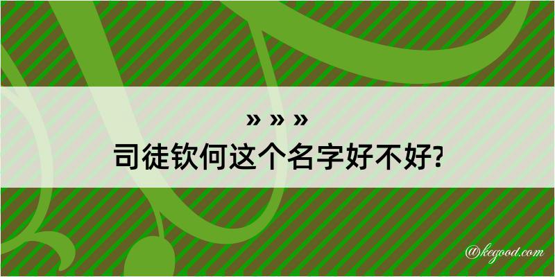 司徒钦何这个名字好不好?