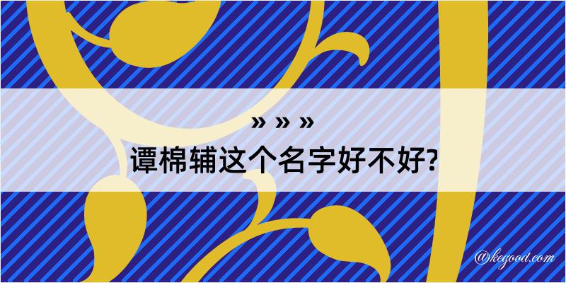 谭棉辅这个名字好不好?