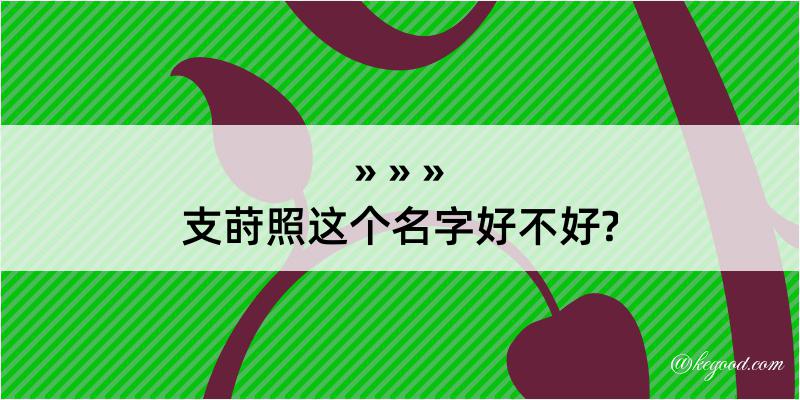 支莳照这个名字好不好?