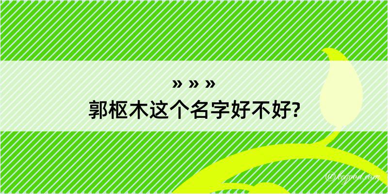 郭枢木这个名字好不好?