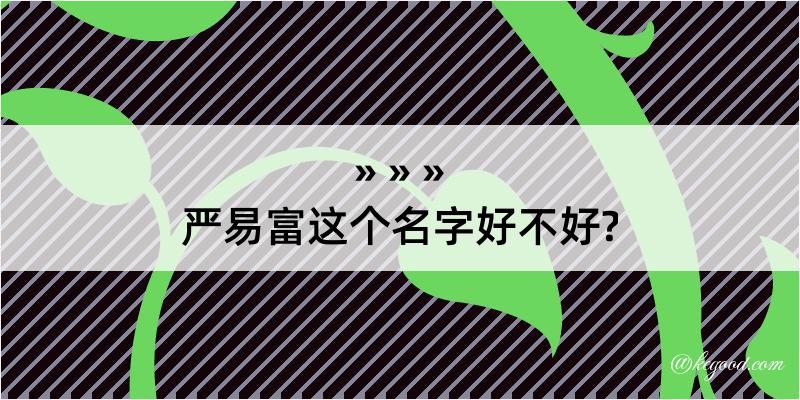 严易富这个名字好不好?