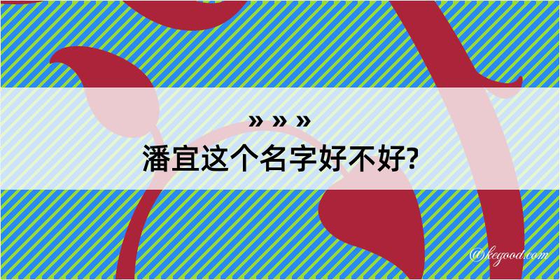 潘宜这个名字好不好?