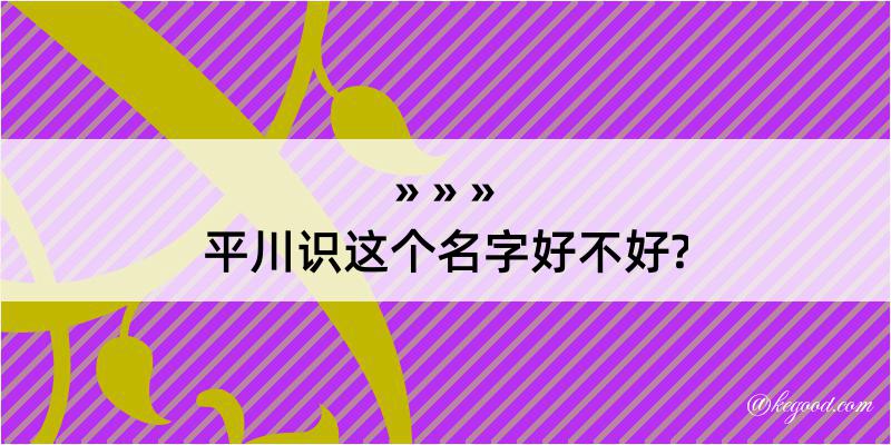 平川识这个名字好不好?