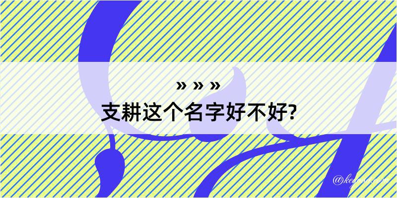 支耕这个名字好不好?